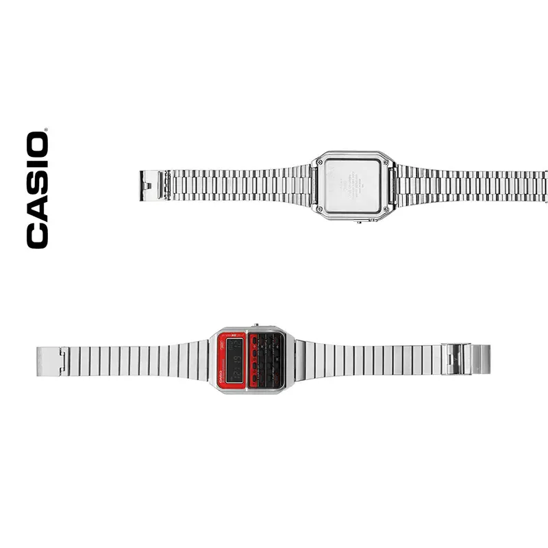 Casio Data Bank Red Dial Men's Watch- CA-500WE-4BDF